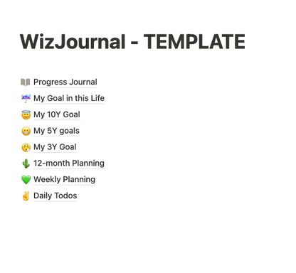 WizJournal - Notion Template